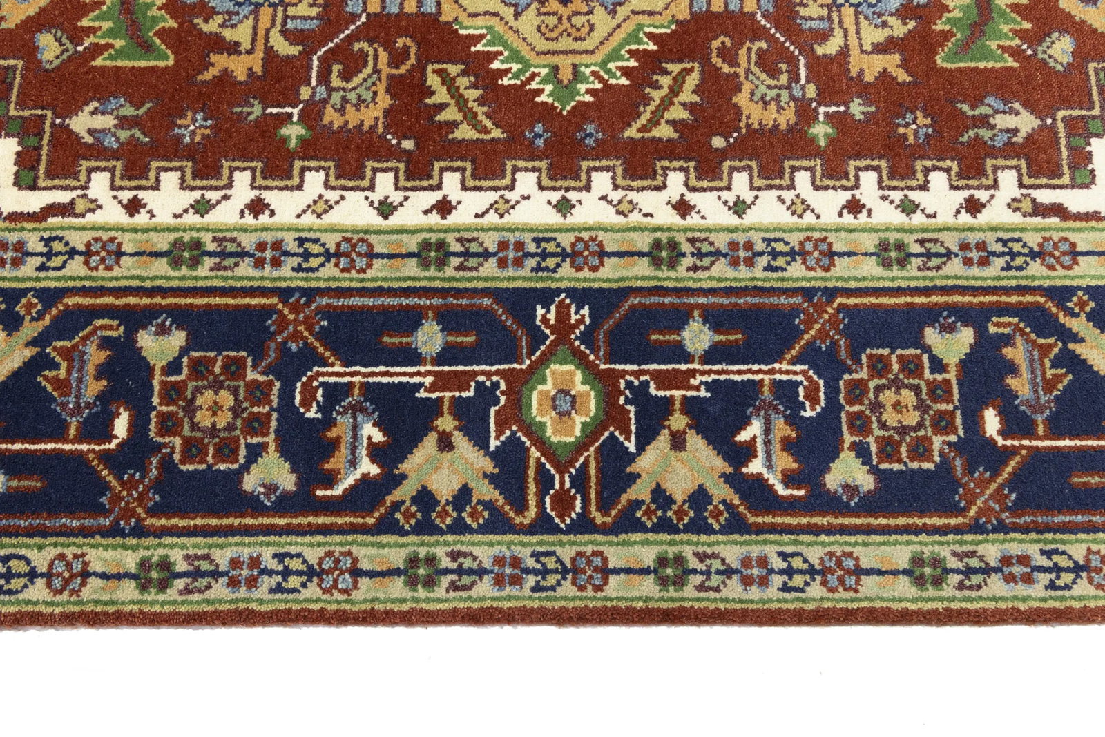 Rusty Red Geometric 8X10 Heriz Serapi Oriental Rug - 12