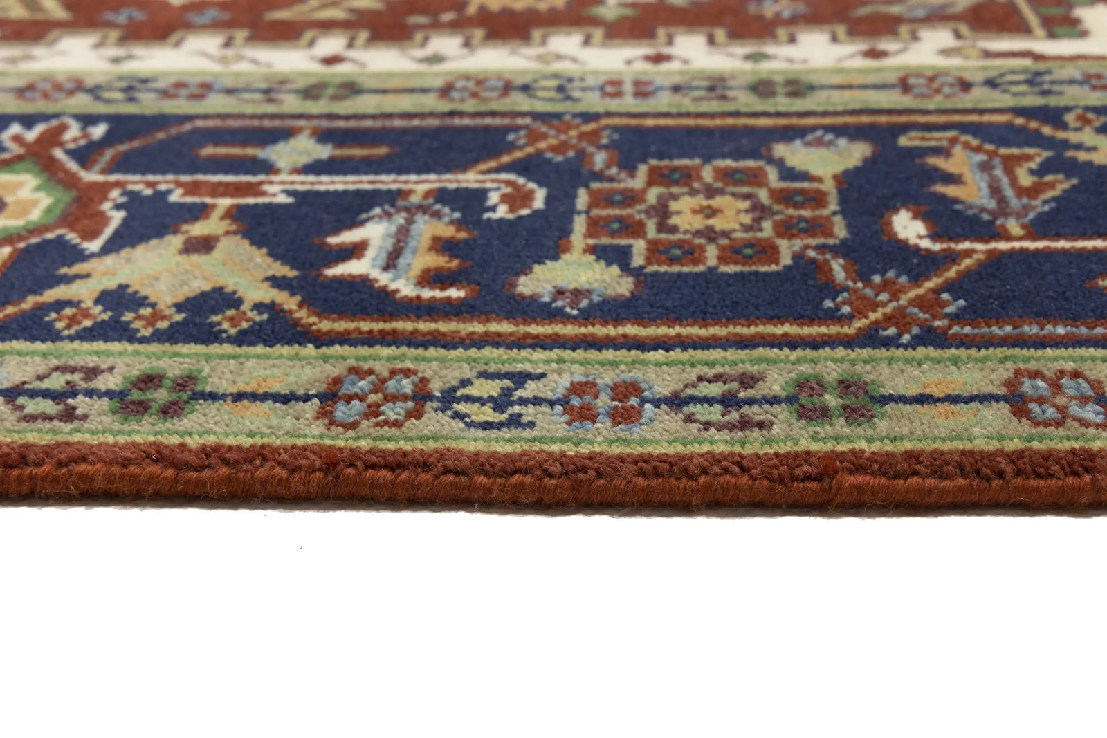 Rusty Red Geometric 8X10 Heriz Serapi Oriental Rug - 16