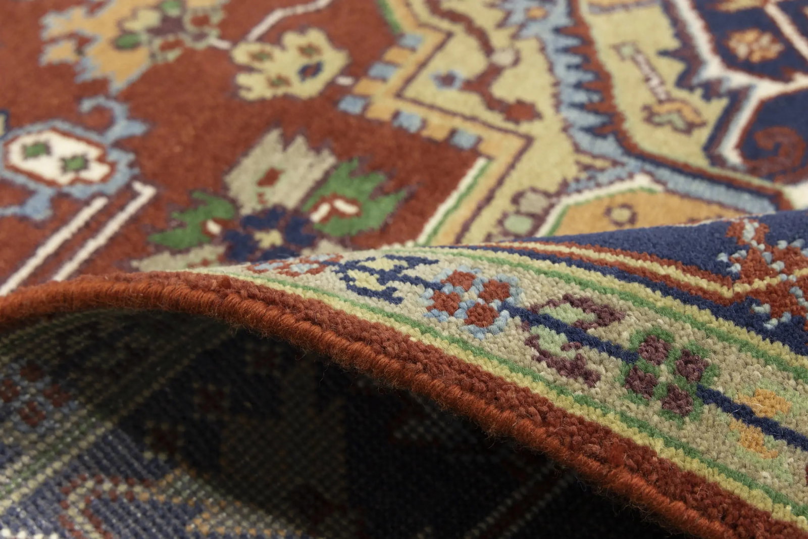 Rusty Red Geometric 8X10 Heriz Serapi Oriental Rug - 18