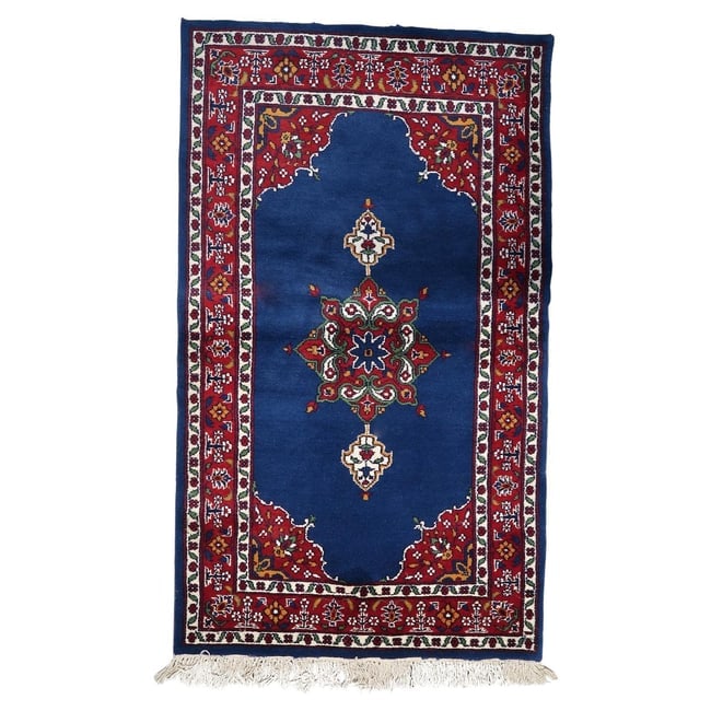 Vintage Persian Kerman Rug Handmade Wool 3.1' x 5.2' - 1960s (1 of 11)