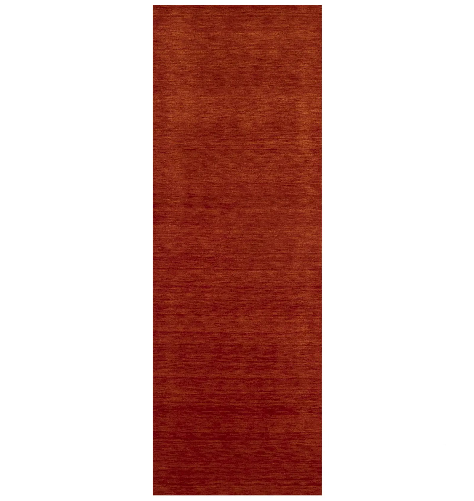 Orange Red Modern Solid 3X8 Gabbeh Oriental Runner Rug: Title:Orange Red Modern Solid 3X8 Gabbeh Oriental Runner Rug Description:This hand-loomed 3X8 Orange Red Oriental rug from India is characterized by a robust modern design and a rich Orange Red color.