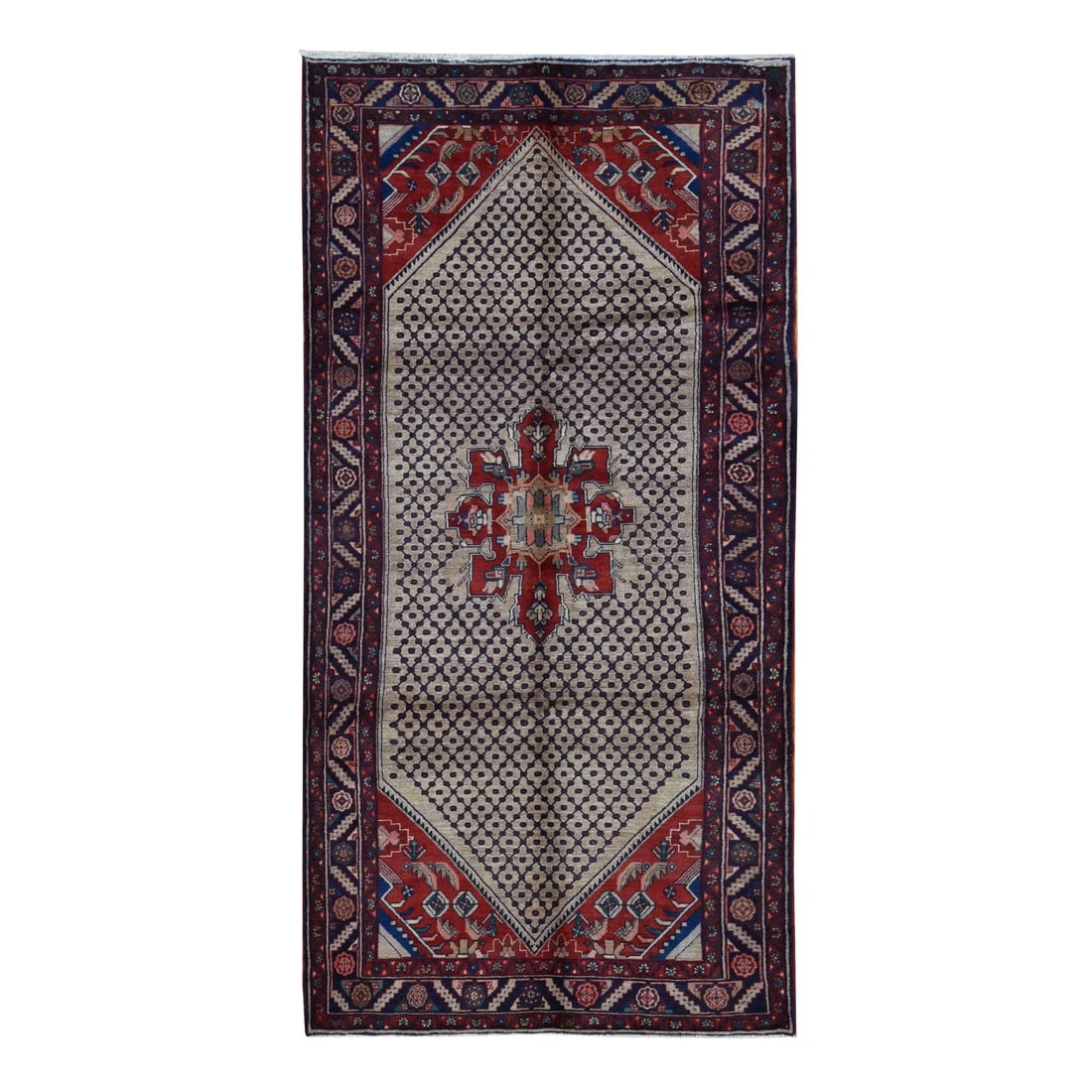 Brown, New Persian Hamadan, Camel Hair, Pure Wool, Hand Knotted Rug: Title: Brown, New Persian Hamadan, Camel Hair, Pure Wool, Hand Knotted Rug Description:This is a truly genuine one-of-a-kind. It has been Knotted for months and months in the centuries-old weaving cra
