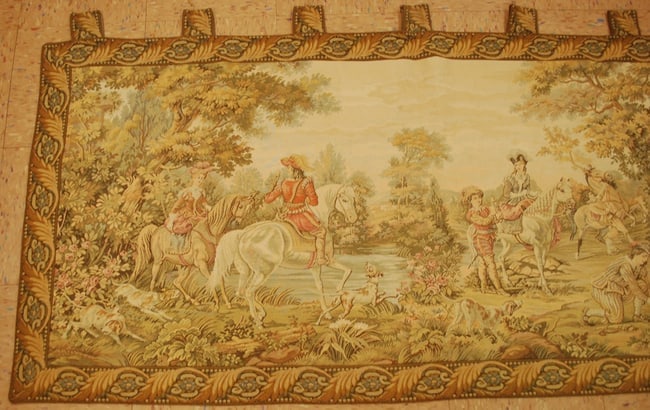 Tapestry French European Hand Loomed Victorian 2'8"X5'7" - 2