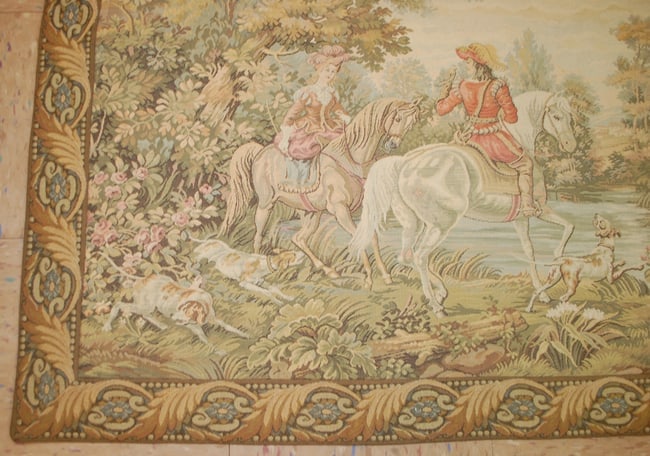 Tapestry French European Hand Loomed Victorian 2'8"X5'7" - 6