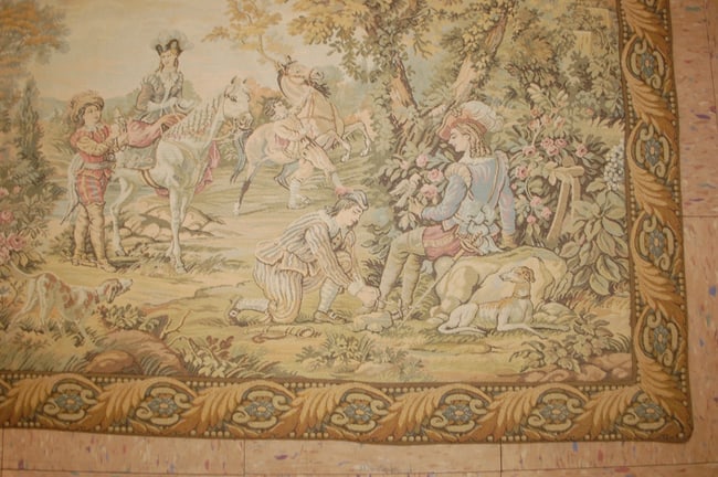Tapestry French European Hand Loomed Victorian 2'8"X5'7" - 7
