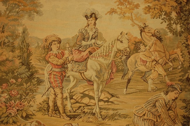 Tapestry French European Hand Loomed Victorian 2'8"X5'7" - 8