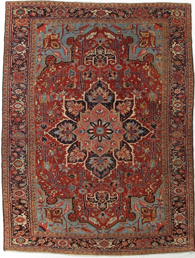 Heriz 8.6x11.2: Title: Heriz 8.6x11.2 Origin: Iran Year:1900 Materials:wool Size:8.6x11.2 Description:Antique Heriz Reserve: $5,800.00 Shipping: Domestic: Flat-rate of $180.00 to anywhere within the contiguous U.S.