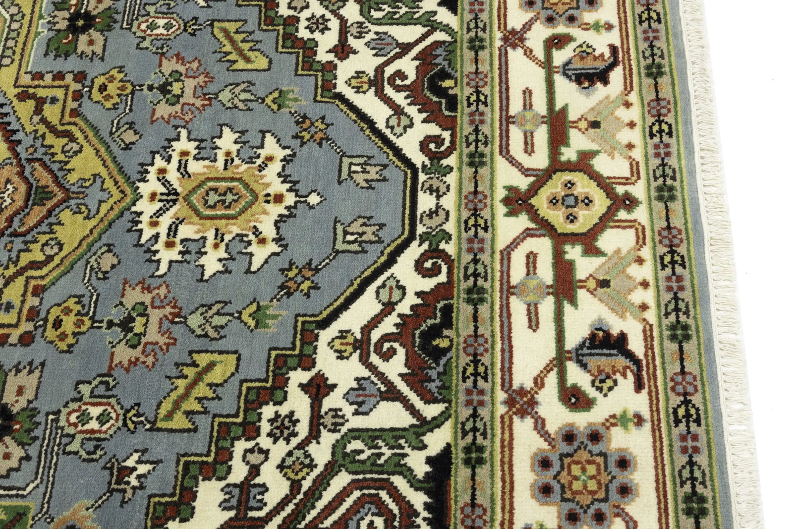 Light Gray Geometric 8X10 Heriz Serapi Oriental Rug - 14