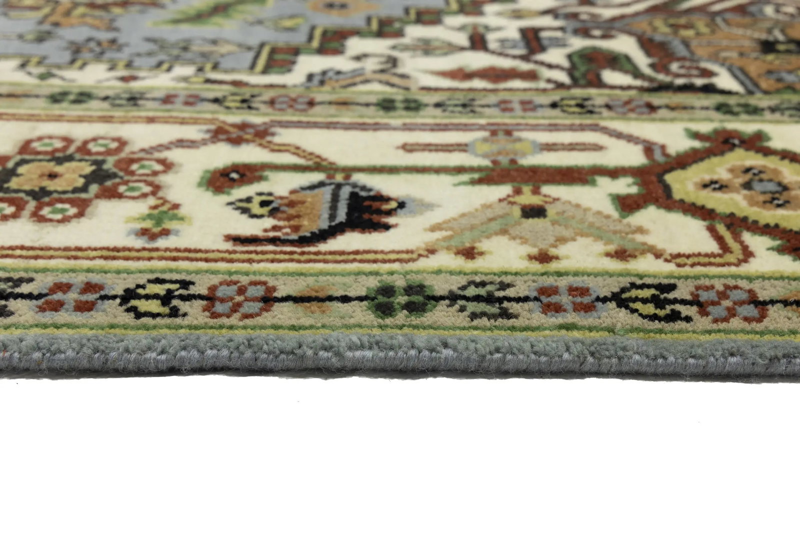 Light Gray Geometric 8X10 Heriz Serapi Oriental Rug - 16