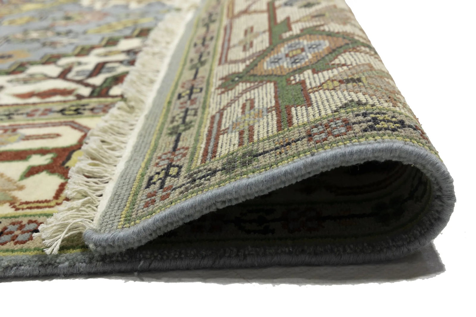 Light Gray Geometric 8X10 Heriz Serapi Oriental Rug - 17