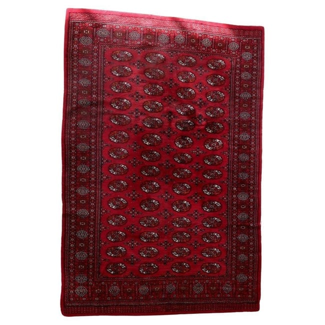 Handmade Vintage Turkmen Ersari Rug 4.2' x 4.6' (129cm x 196cm) 1960s: Title: Handmade Vintage Turkmen Ersari Rug 4.2' x 4.6' (129cm x 196cm) 1960s Origin: Turkemistan Dimension:4.2' x 4.6' (129cm x 196cm) Materials:wool Year:1960s Description:Handmade Vintage Turkmen
