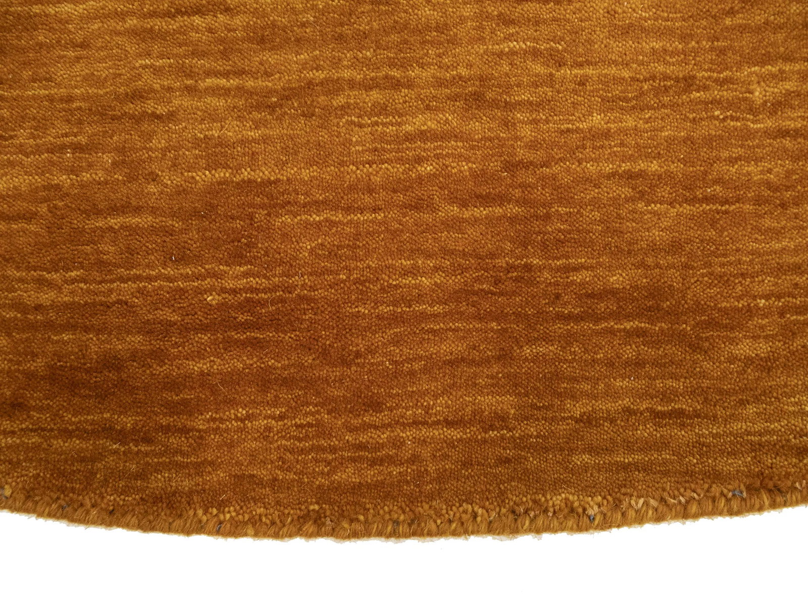 Orange Modern Solid 6X6 Gabbeh Oriental Round Rug - 8