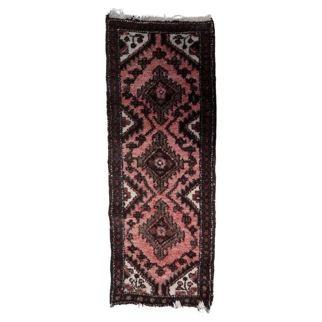 Handmade Vintage Uzbek Bukhara Runner 1.7' x 4.5' (52cm x 139cm) 1960s: Title: Handmade Vintage Uzbek Bukhara Runner 1.7' x 4.5' (52cm x 139cm) 1960s Origin: Uzbekistan Dimension:1.7' x 4.5' (52cm x 139cm) Materials:wool Year:1960s Description:Handmade Vintage Uzbek