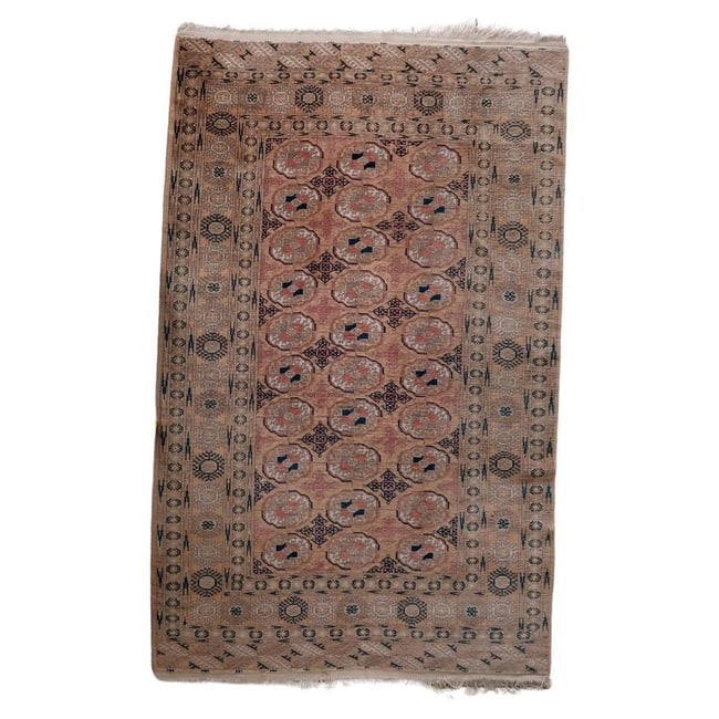 Handmade Vintage Afghan Baluch Rug 4.1' x 6.5' (126cm x 199cm) 1960s (1 of 15)