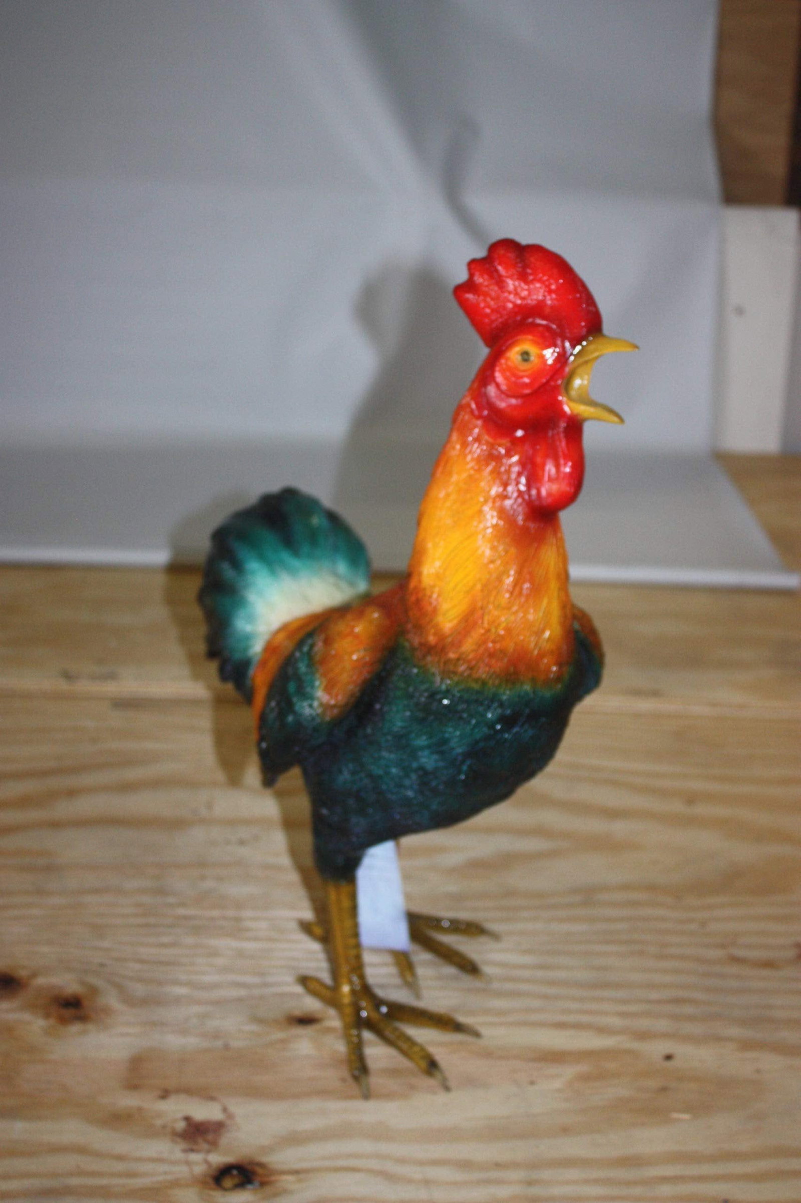 Bronze Statue of a Standing Rooster - Cockerel - 5