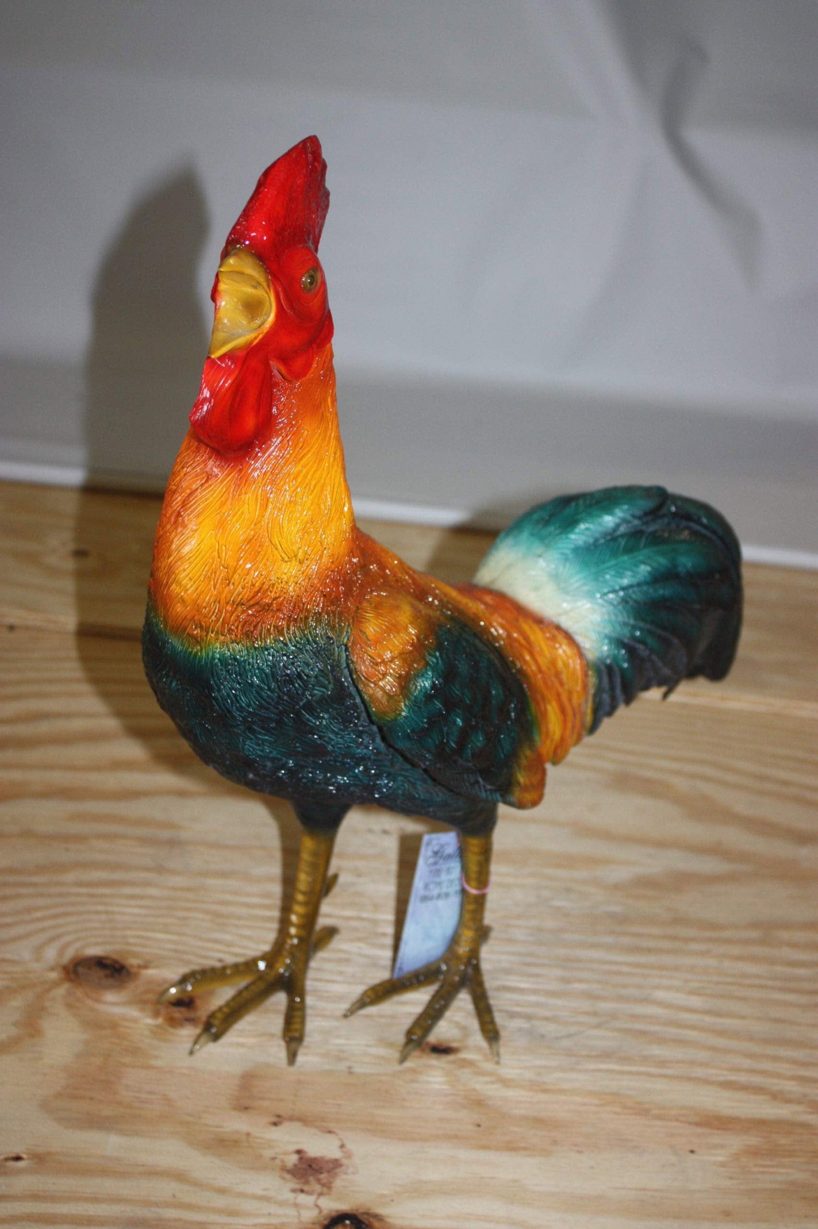 Bronze Statue of a Standing Rooster - Cockerel - 6