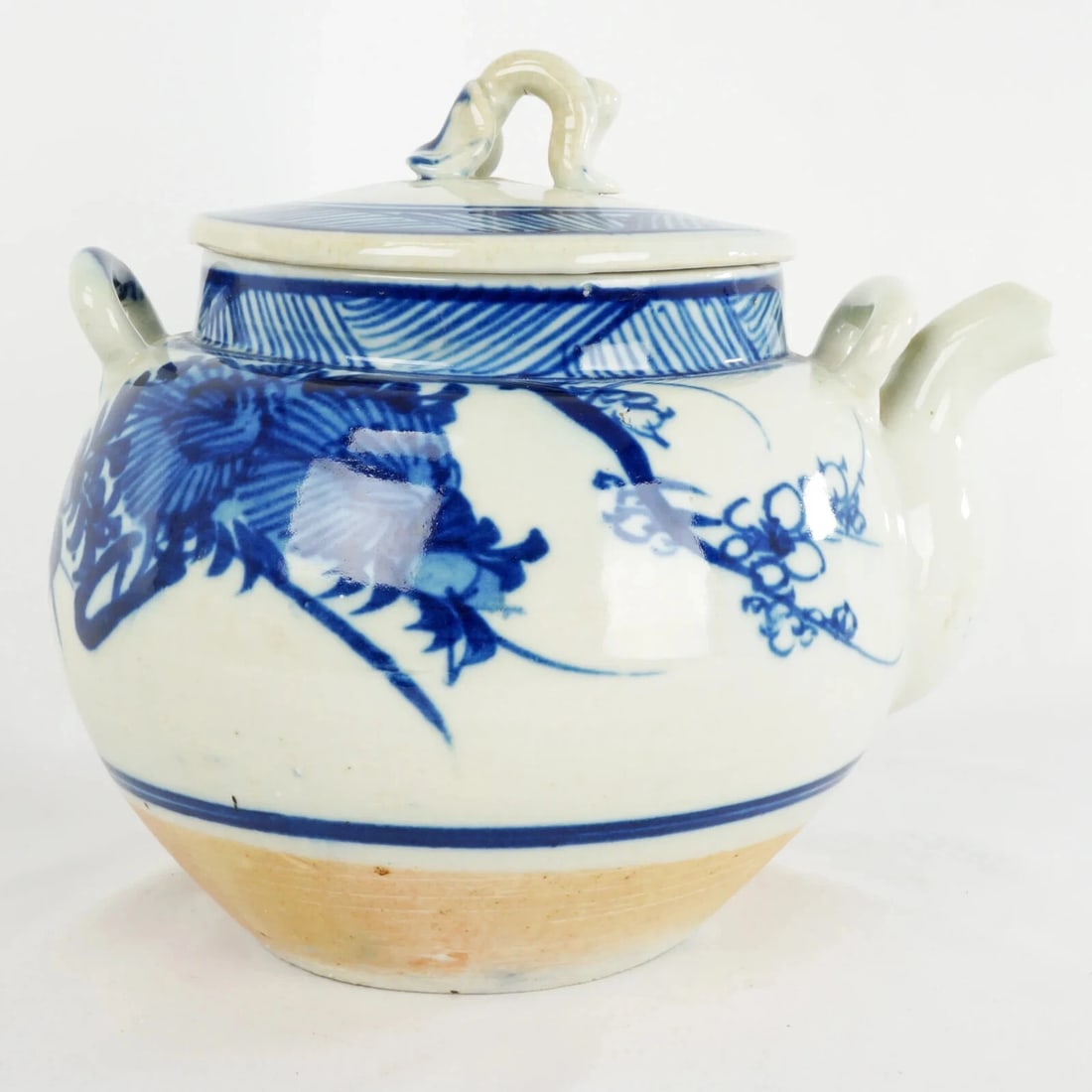 Large Chinese Floral Tea Pot C. 1900 (1 of 13)