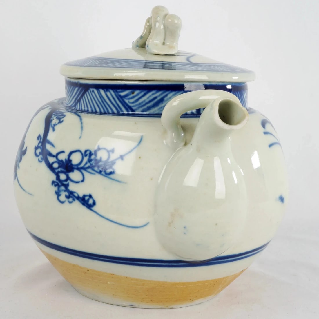 Large Chinese Floral Tea Pot C. 1900 - 3