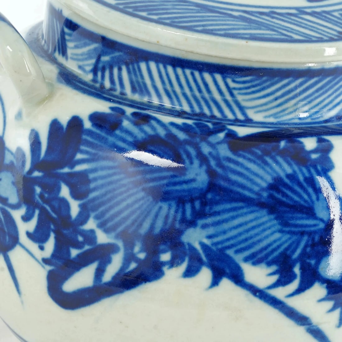 Large Chinese Floral Tea Pot C. 1900 - 7