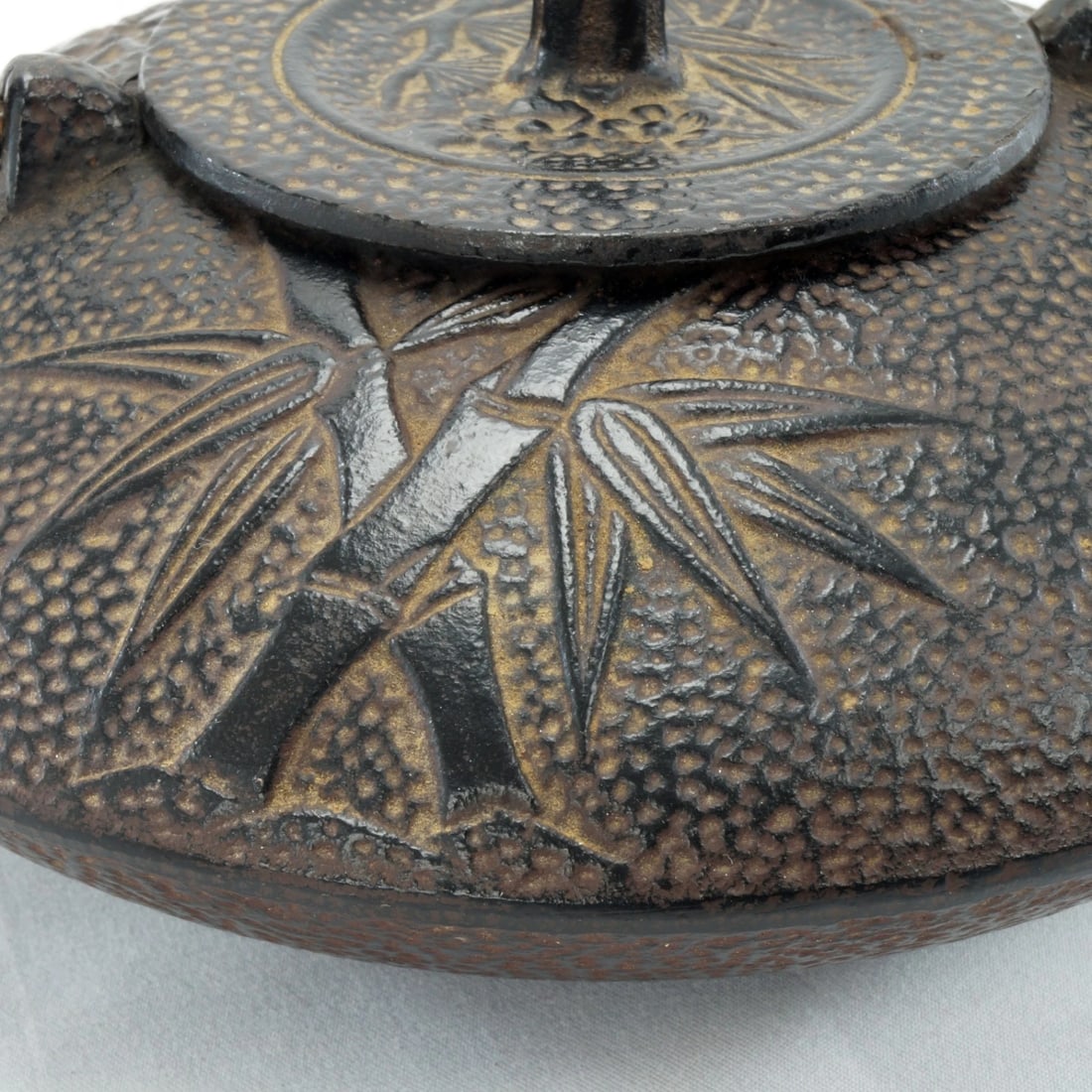 Vtg Japanese Cast Iron Teapot Three Friends - 8