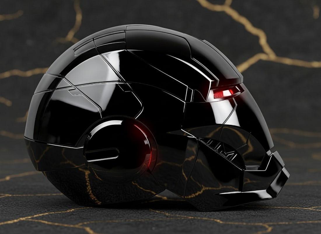 Electronic Wearable Black MK5 Helmet Voice-Controlled Hero Face Mask - 4