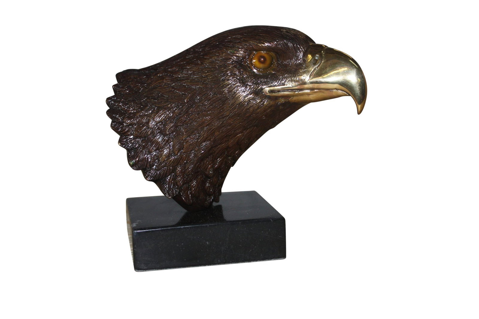Bronze Eagle Head Sculpture (1 of 12)