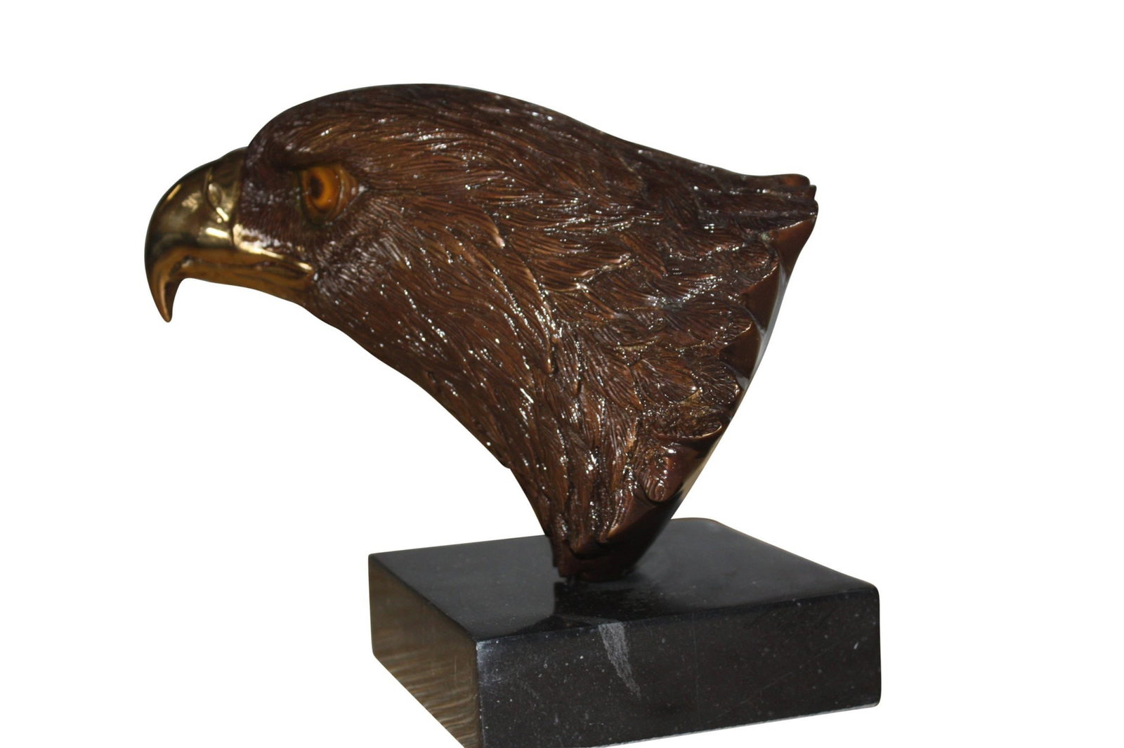 Bronze Eagle Head Sculpture - 2
