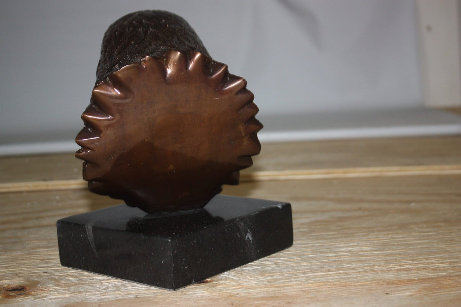 Bronze Eagle Head Sculpture - 7