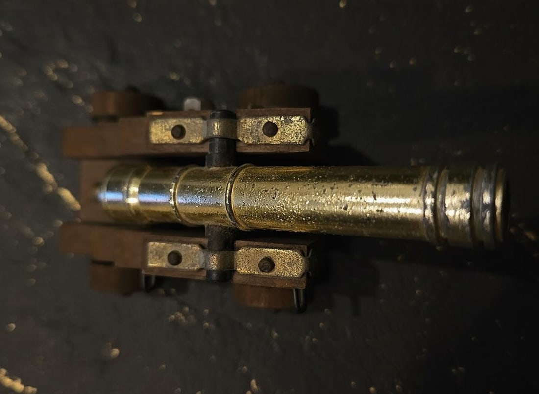 Italian Made Cannon Replica with Wood Carriage & Metal Barrel Collectible Militaria - 5