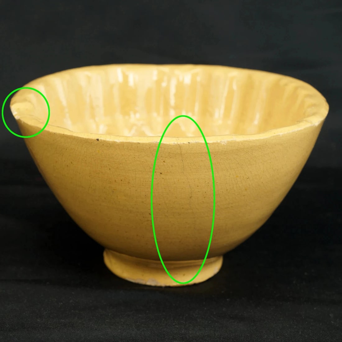 Yellowware Food Mold Corn Design Circa 1900 - 5