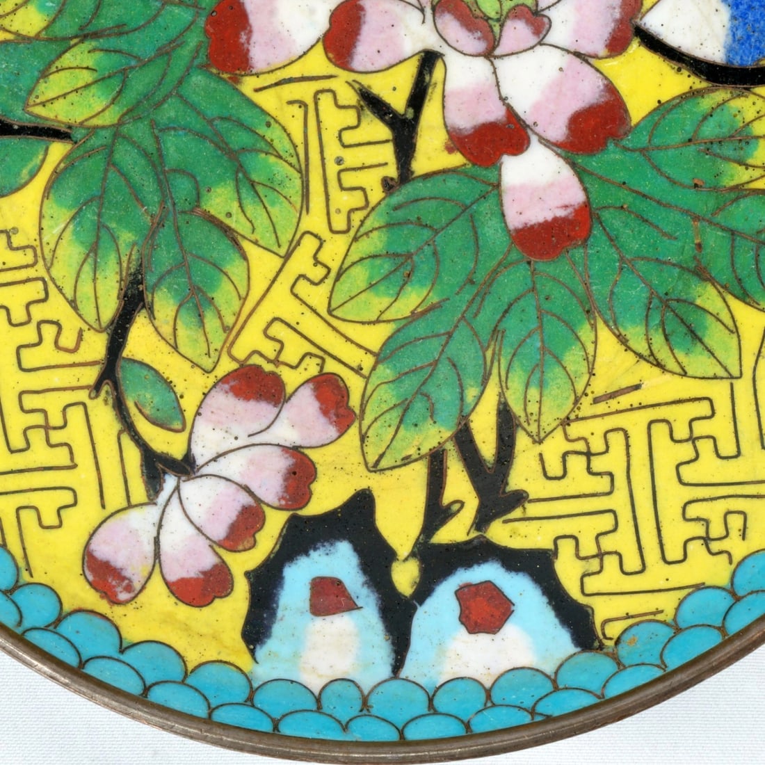 Small 1920s Chinese Copper Cloisonne Dish - 4