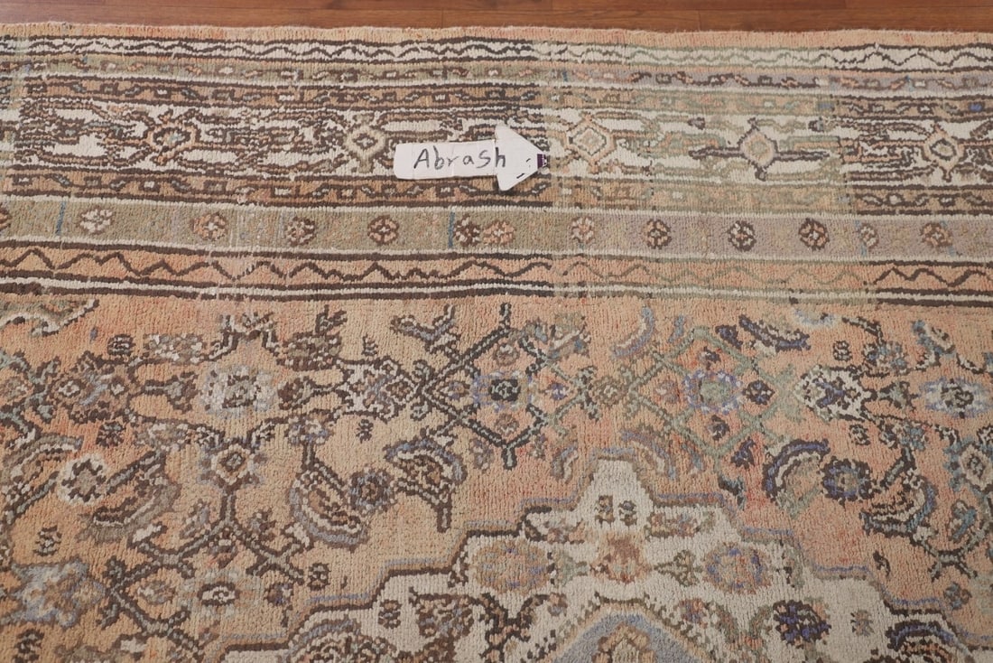 7x10 Hand-Woven Traditional Area Rug Muted Geometric Distressed Carpet - 8