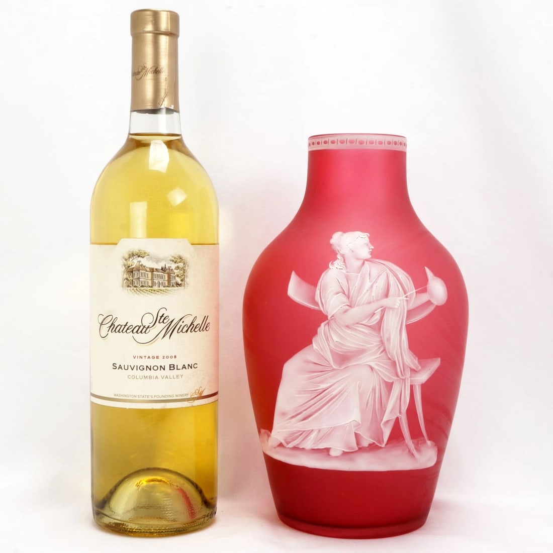 19th C Thomas Webb Cameo Glass Vase - 2