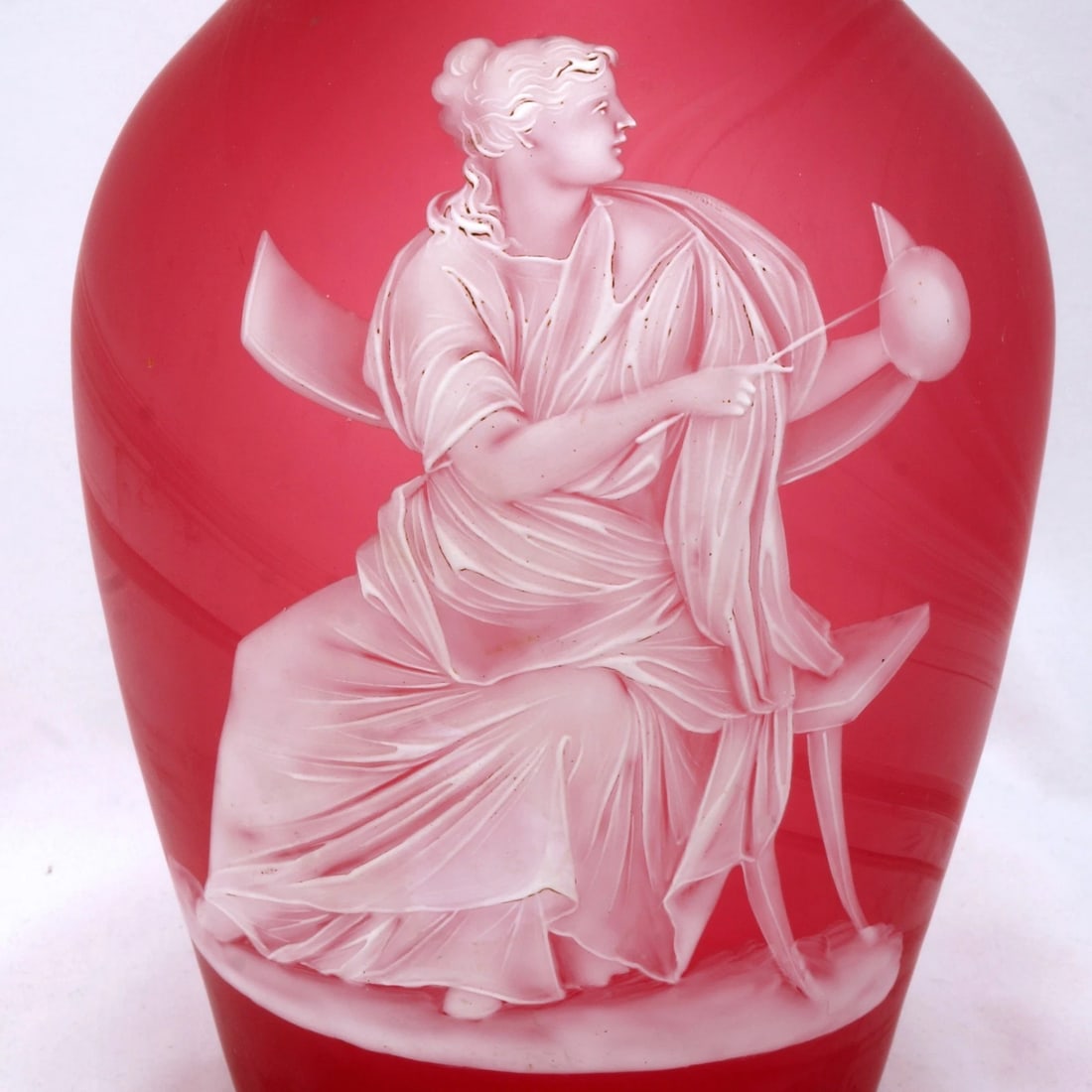 19th C Thomas Webb Cameo Glass Vase - 3