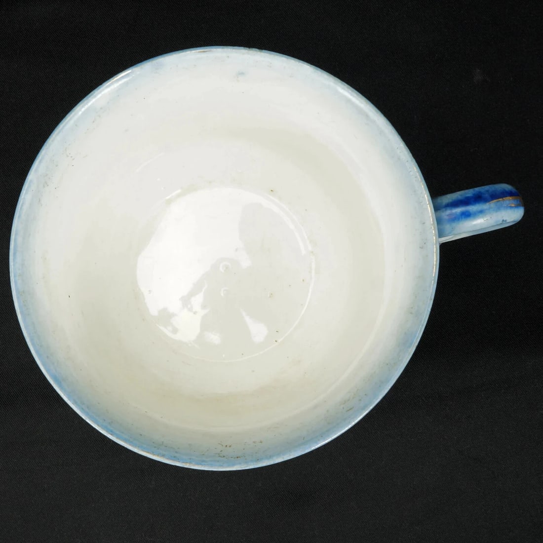 19th C English Flow Blue Teacup and Saucer - 3