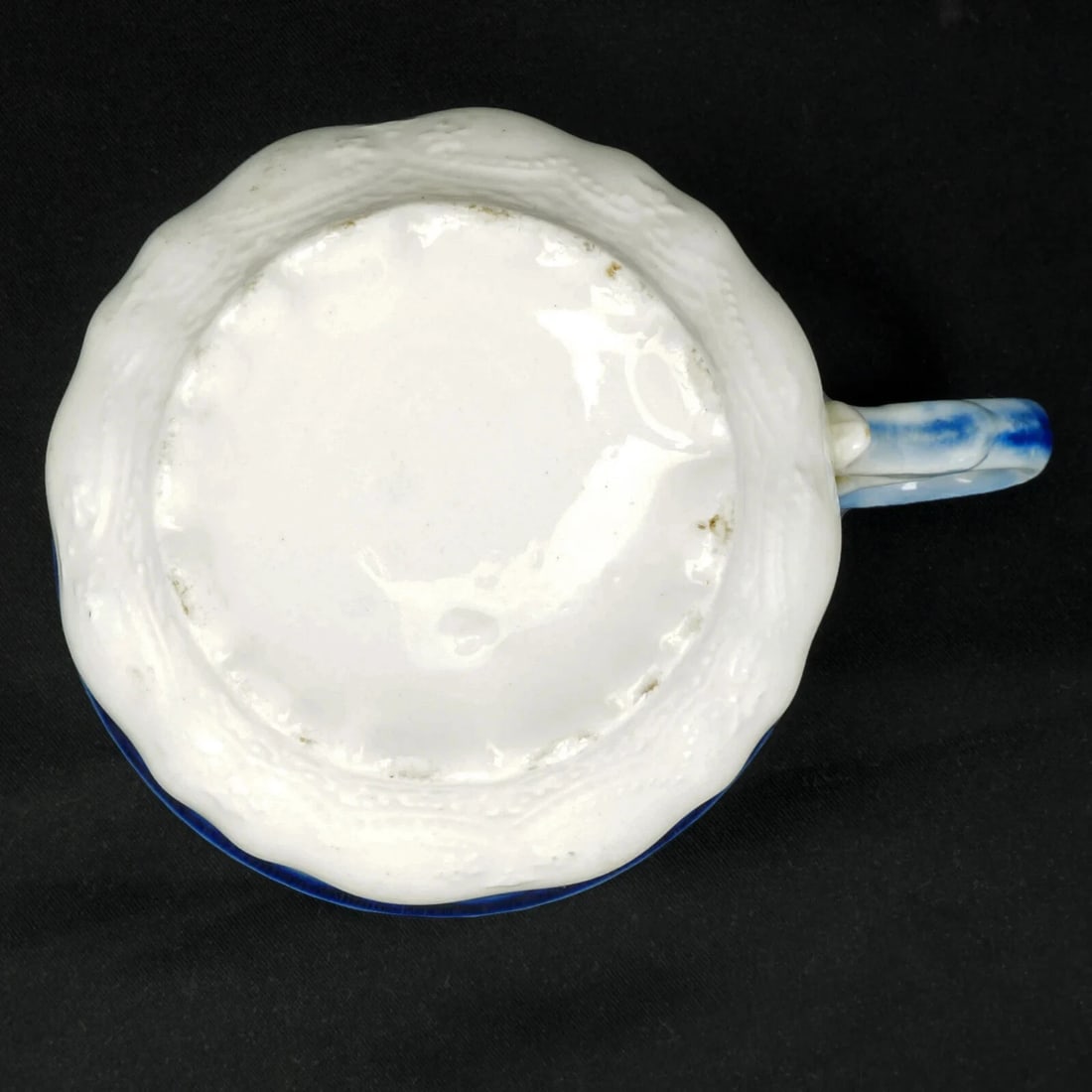 19th C English Flow Blue Teacup and Saucer - 4