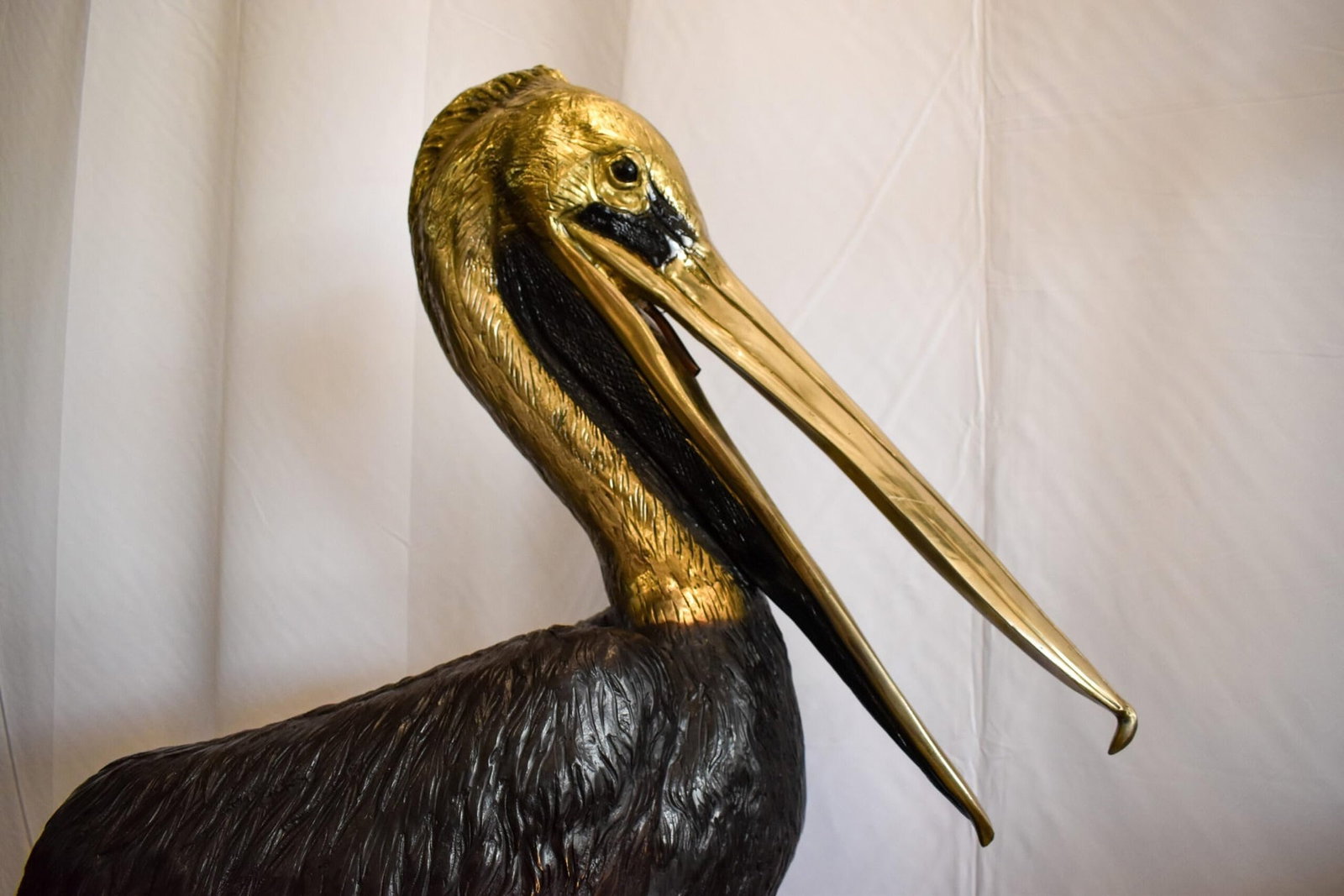 Pelican on Tree Stump Bronze Statue Fountain 43" x 24" x 76"H - 10