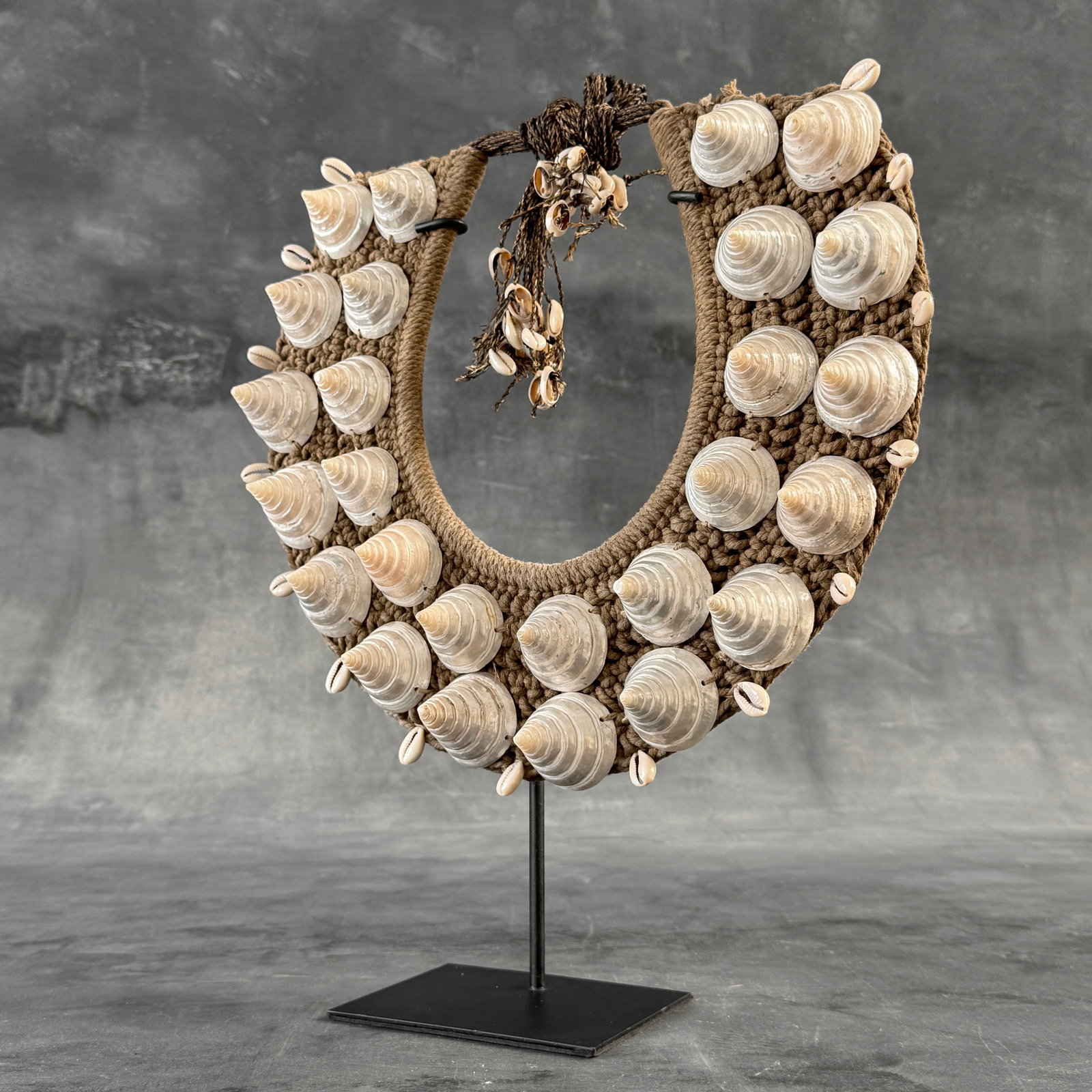 Decorative shell necklace on a custom stand - 3
