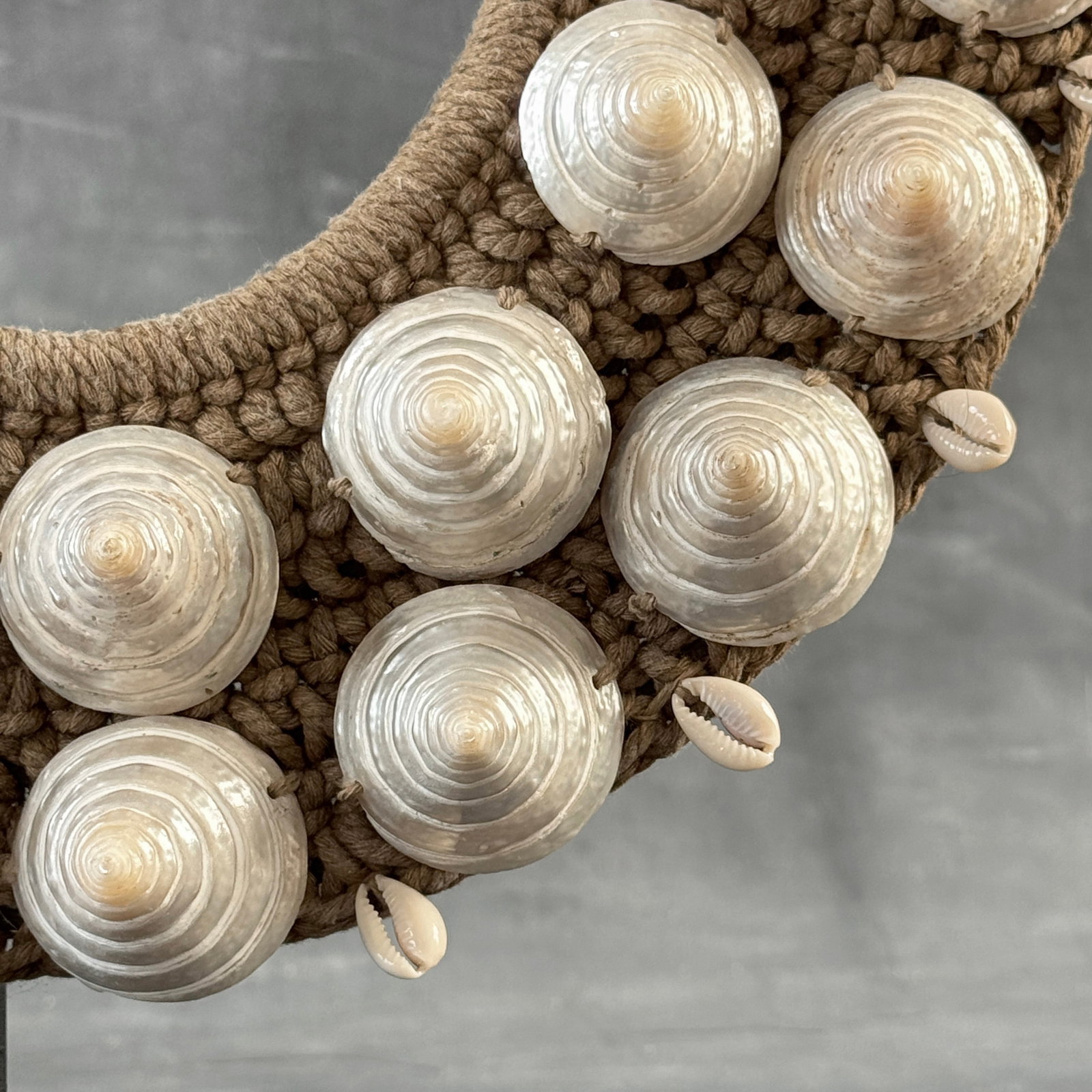 Decorative shell necklace on a custom stand - 7