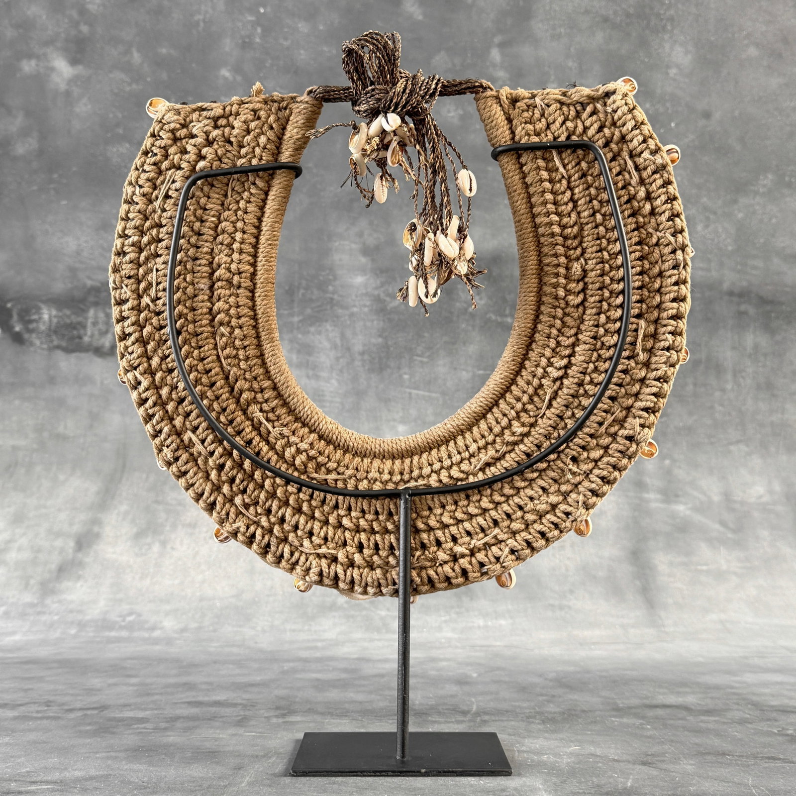 Decorative shell necklace on a custom stand - 9