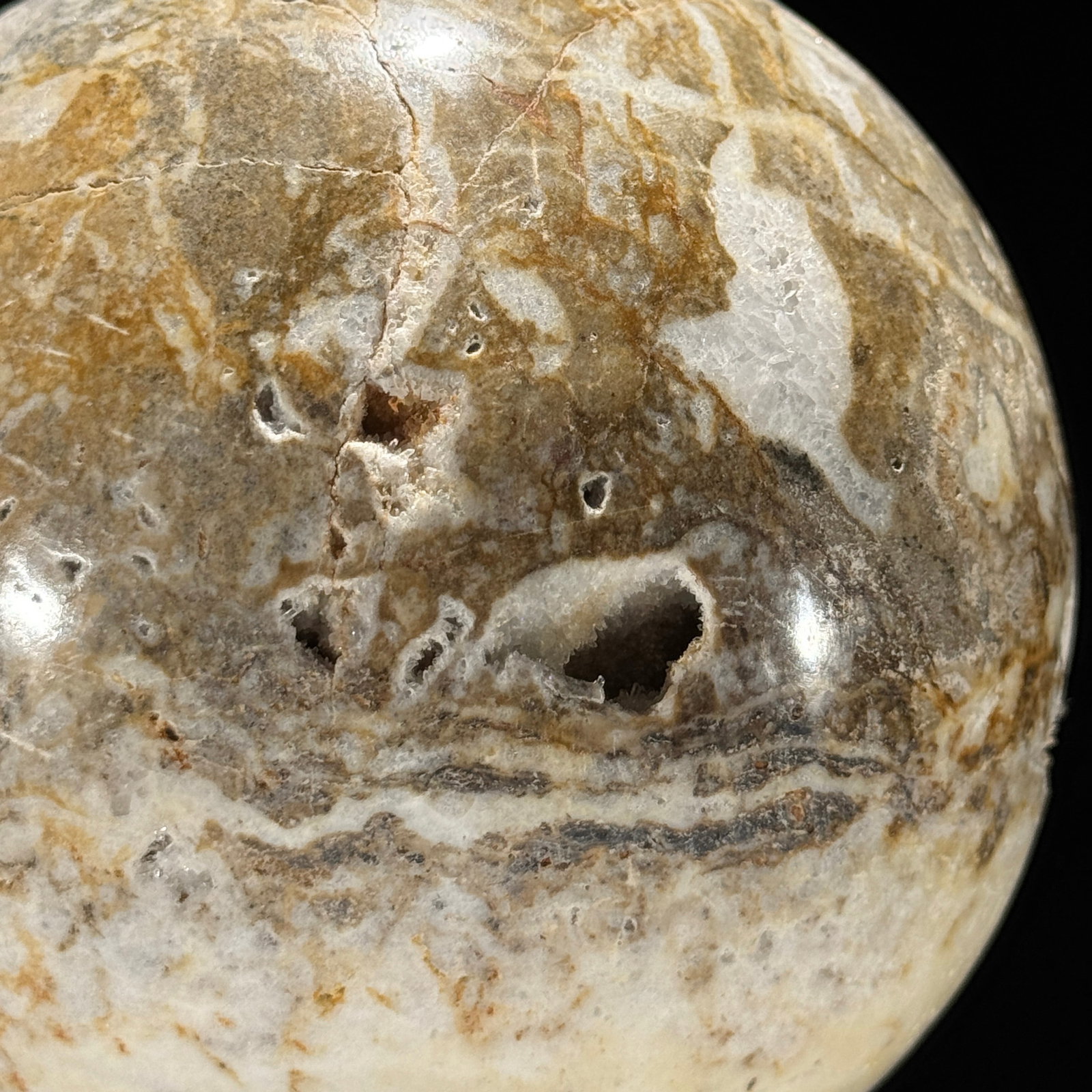 Wonderful set of a crystal sphere and a large cube calcite cluster on stands - 5