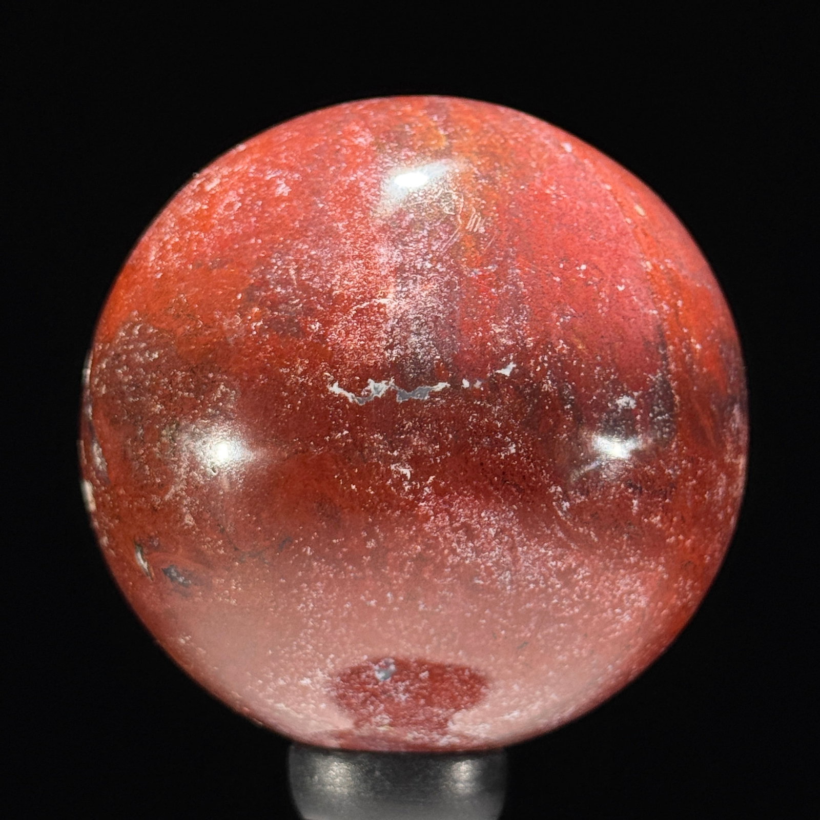 Stunning set of 3 crystallized Red Jasper spheres - 5