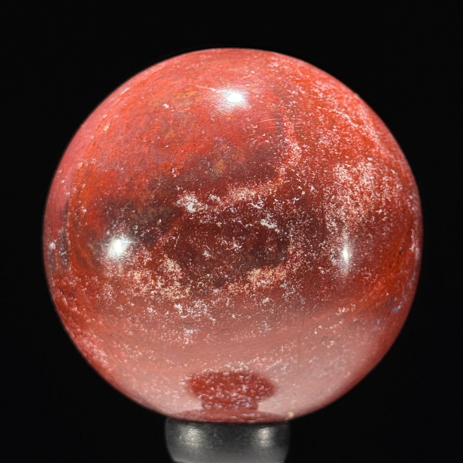 Stunning set of 3 crystallized Red Jasper spheres - 6