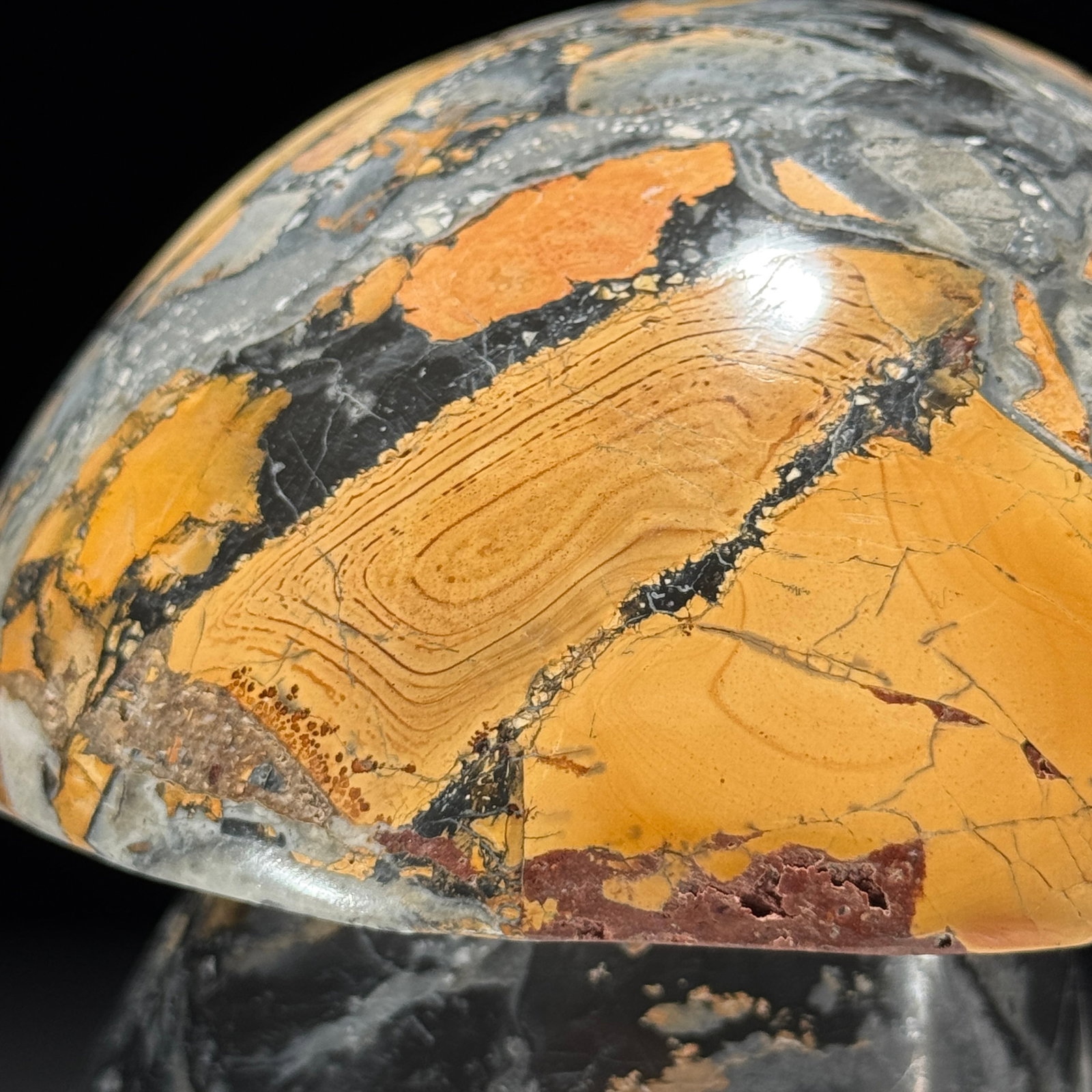 Beautiful crystallized Maligano Jasper mushroom - 3