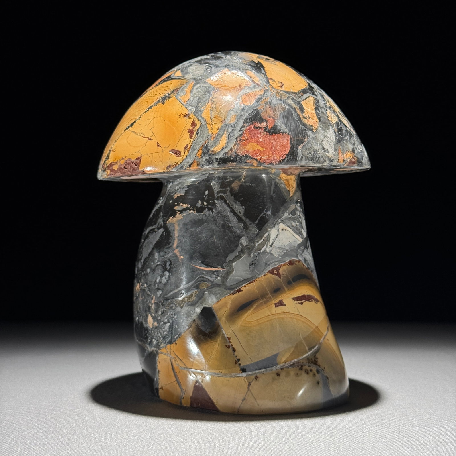 Beautiful crystallized Maligano Jasper mushroom - 5