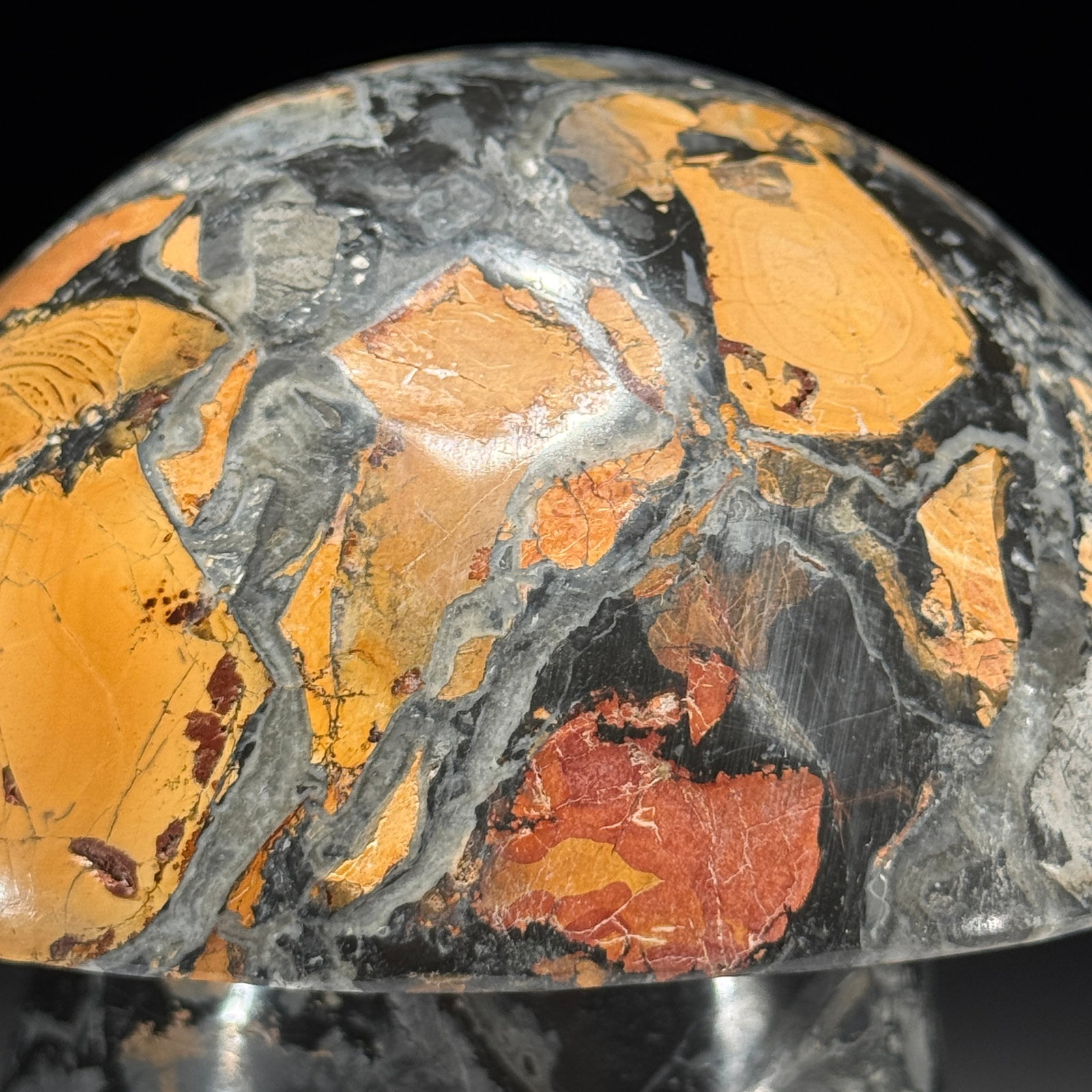 Beautiful crystallized Maligano Jasper mushroom - 6