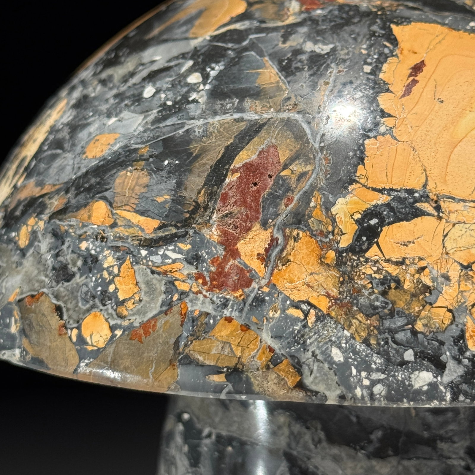 Beautiful crystallized Maligano Jasper mushroom - 8