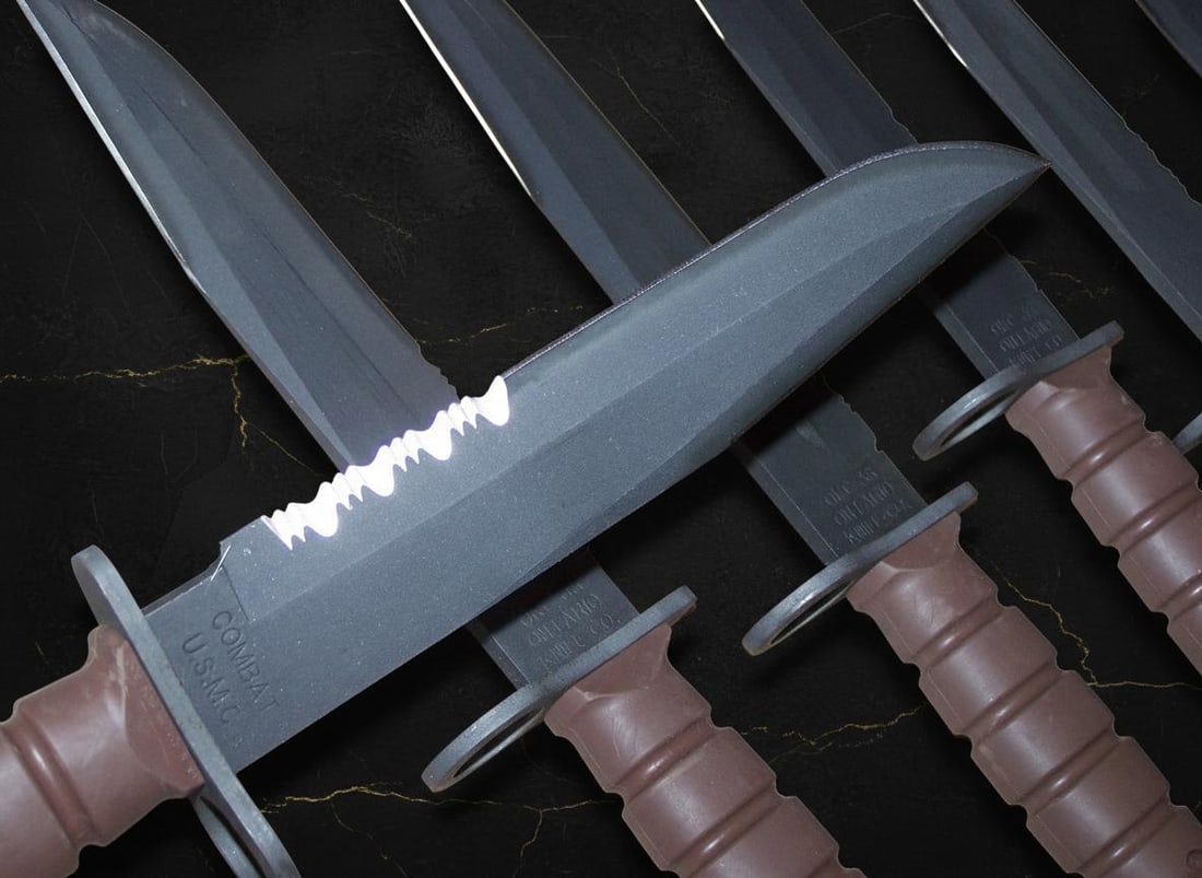 Genuine USMC OKC-3S Bayonet Knife Ontario Knife Co USA Made Surplus with MOLLE Sheath - 3