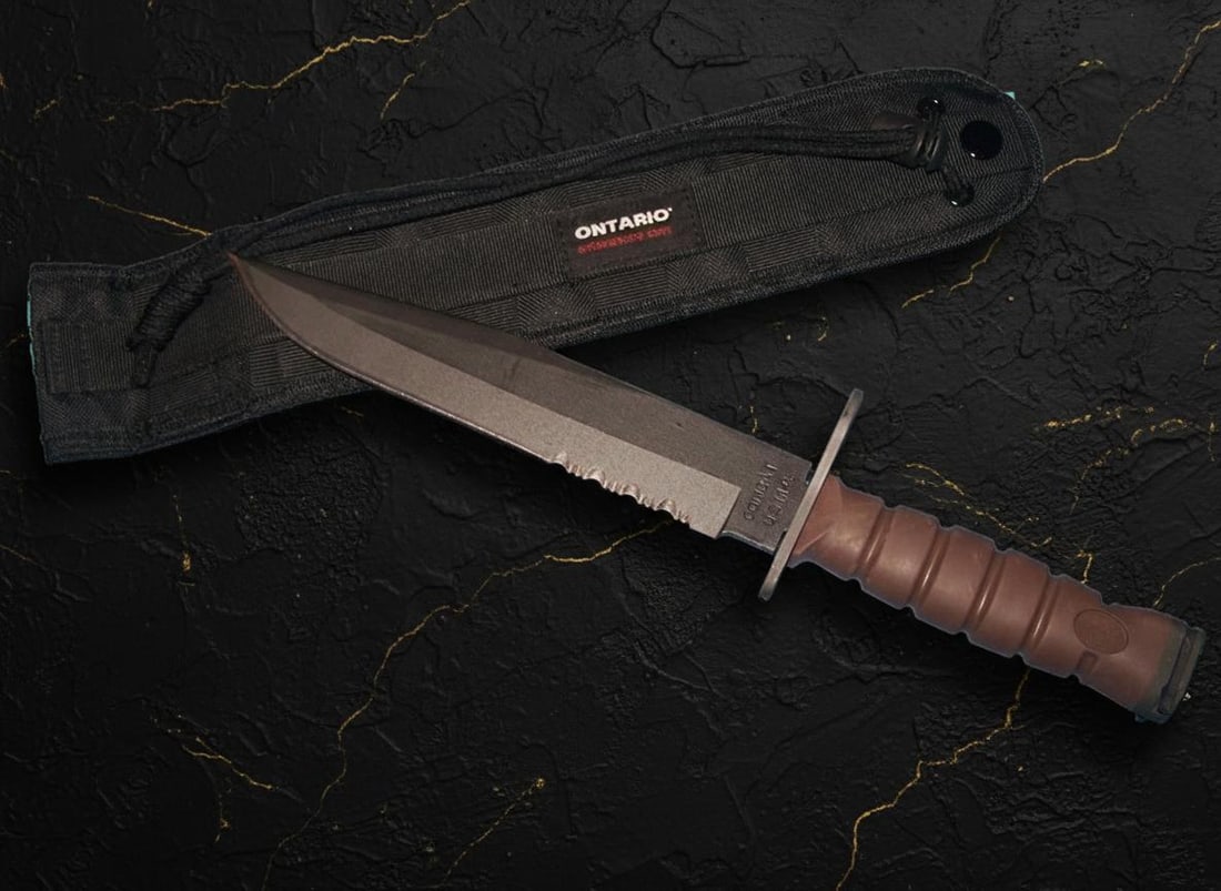 Genuine USMC OKC-3S Bayonet Knife Ontario Knife Co USA Made Surplus with MOLLE Sheath - 8