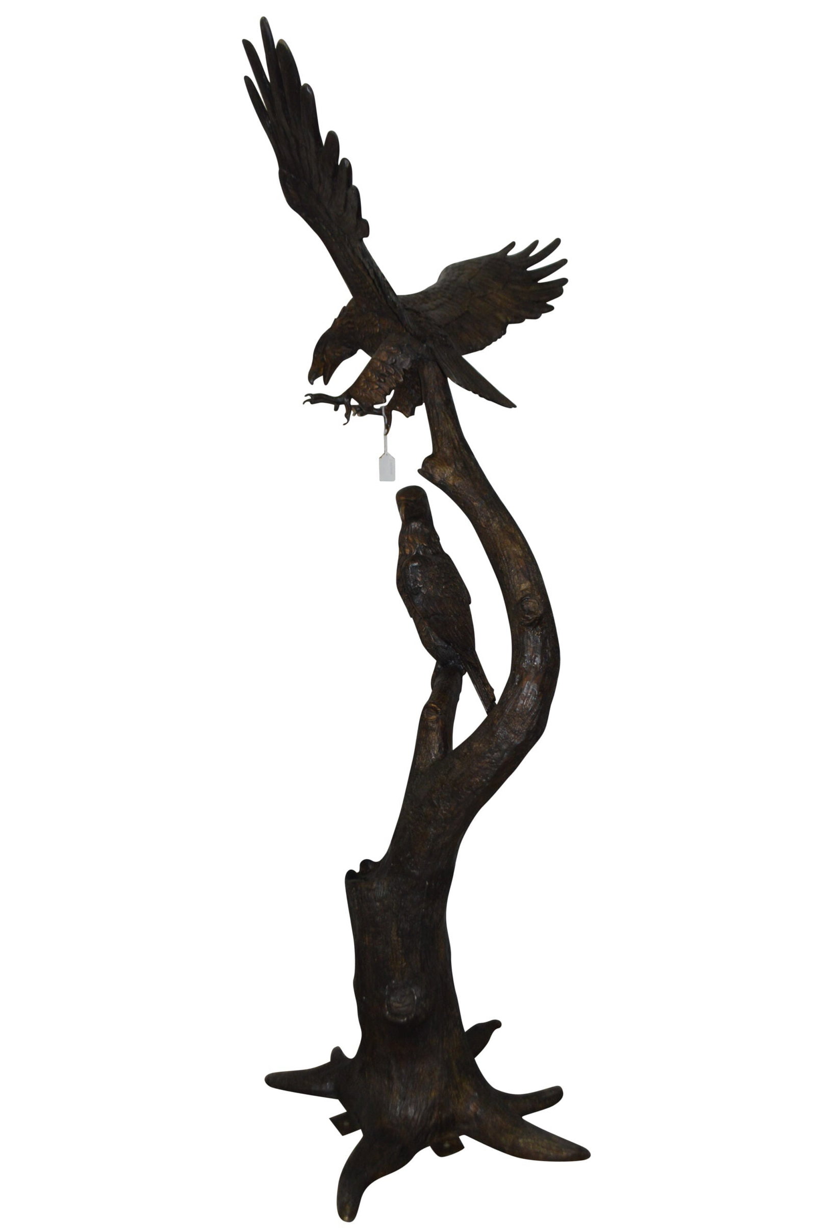 Two Eagles on a Tree - Size: 47"L x 30"W x 94"H. - 2